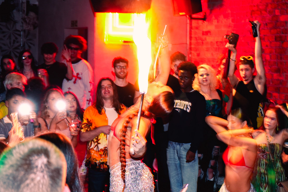 Fire performance at live event